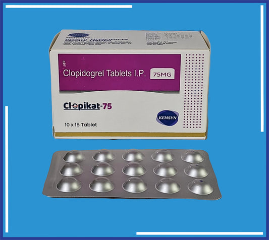 Clopikat-75 Tablet (Alu-Alu) (10x15) Clopidogrel 75Mg  by Kemsyn
