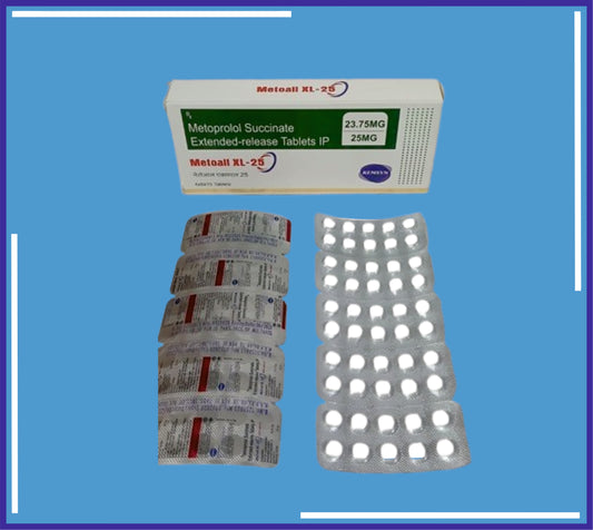 METOALL XL 25 TABLET (BLISTER) 4X5X10 (Metoprolol Tartrate 25Mg)by Kemsyn