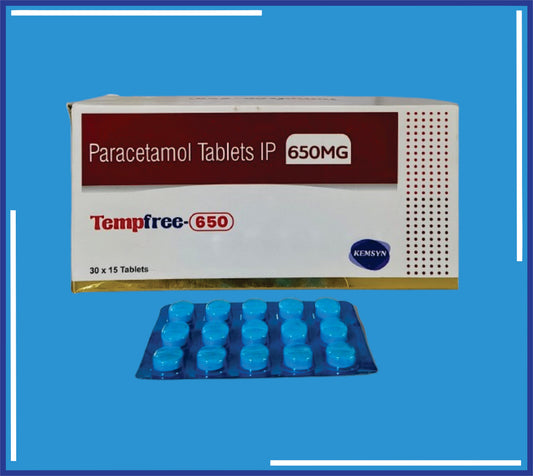 Tempfree 650 Tablet (Blister) (30x15) Paracetamol 650 Tab  by Kemsyn