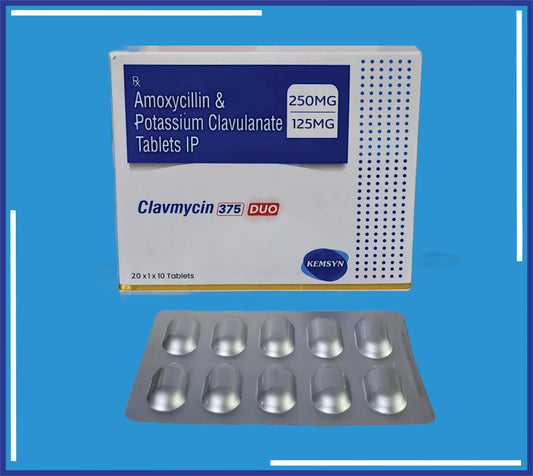 Clavmycin 375 Duo Tablet (10x1x10) Amoxycillin 250Mg + Clavulanate 125Mg  by Kemsyn