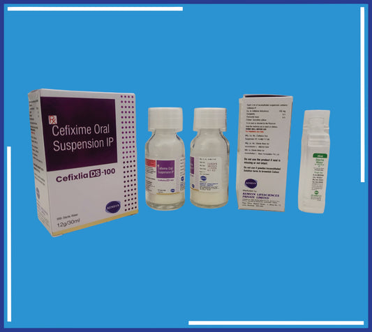 CEFIXLIA DS 100 ORAL SUSPENSION 30Ml+Swfi (Cefixime 100Mg)by Kemsyn