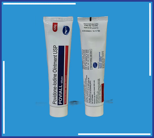 Poviall Ointment 125Gm (125GM) Povidone Iodine 5% W/W  by Kemsyn