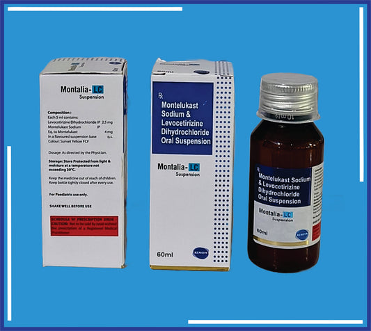 Montalia Lc Kid 60 Ml (60ml) Montelukast 4 Mg + Levocetirizine 2.5 Mg  by Kemsyn