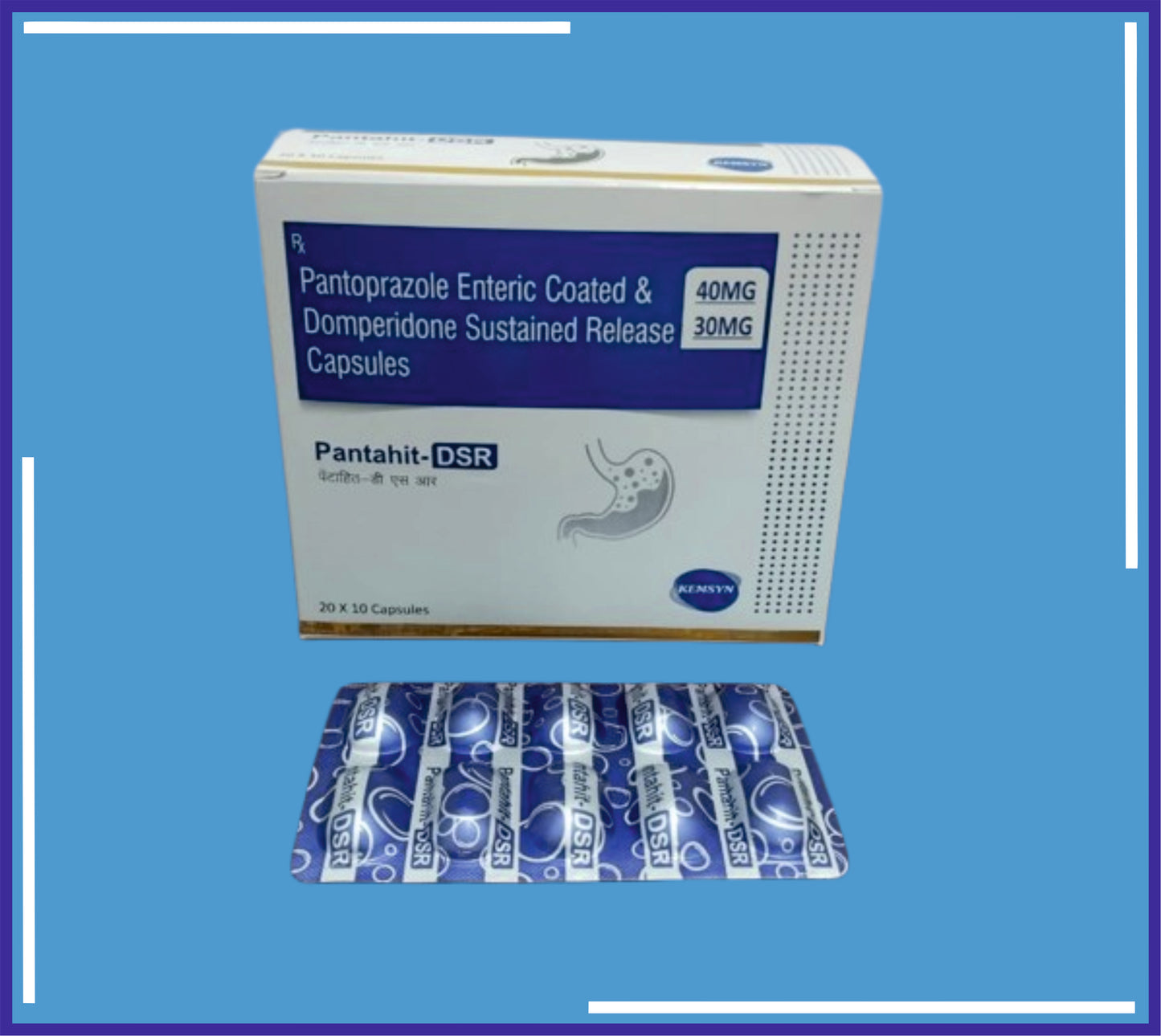 PANTAHIT DSR CAP(20X10) (ALU-ALU) 20X10 (Pantoprazole Sod. 40Mg + Domperidone 30Mg)by Kemsyn