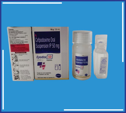 Epodox 50 Dry Syrup (Glass Bottle) (30ml) Cefpodoxime 50 Mg  by Kemsyn