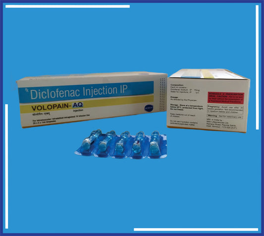 Volopain Aq Injection (Blister Pack) (20x5x1ml) Diclofenac Sodium 75 Mg  by Kemsyn