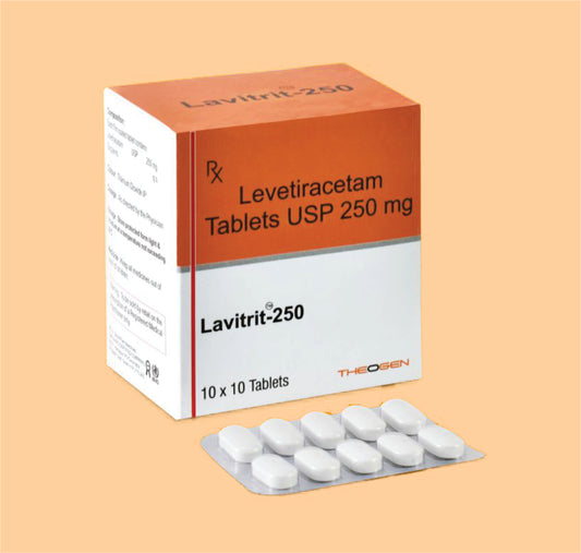 LAVITRIT-250 TAB (10X10 ) LEVETIRACETAM TABLET I.P 250 MG by Theon
