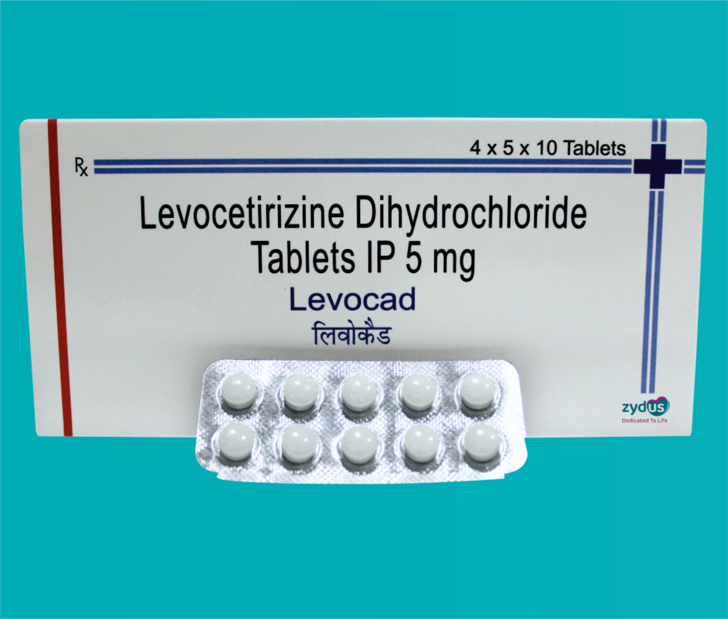 LEVOCAD TAB (BLISTER) 50X10 ( Levocetirizine Dihydrochloride 5mg ) by Zydus