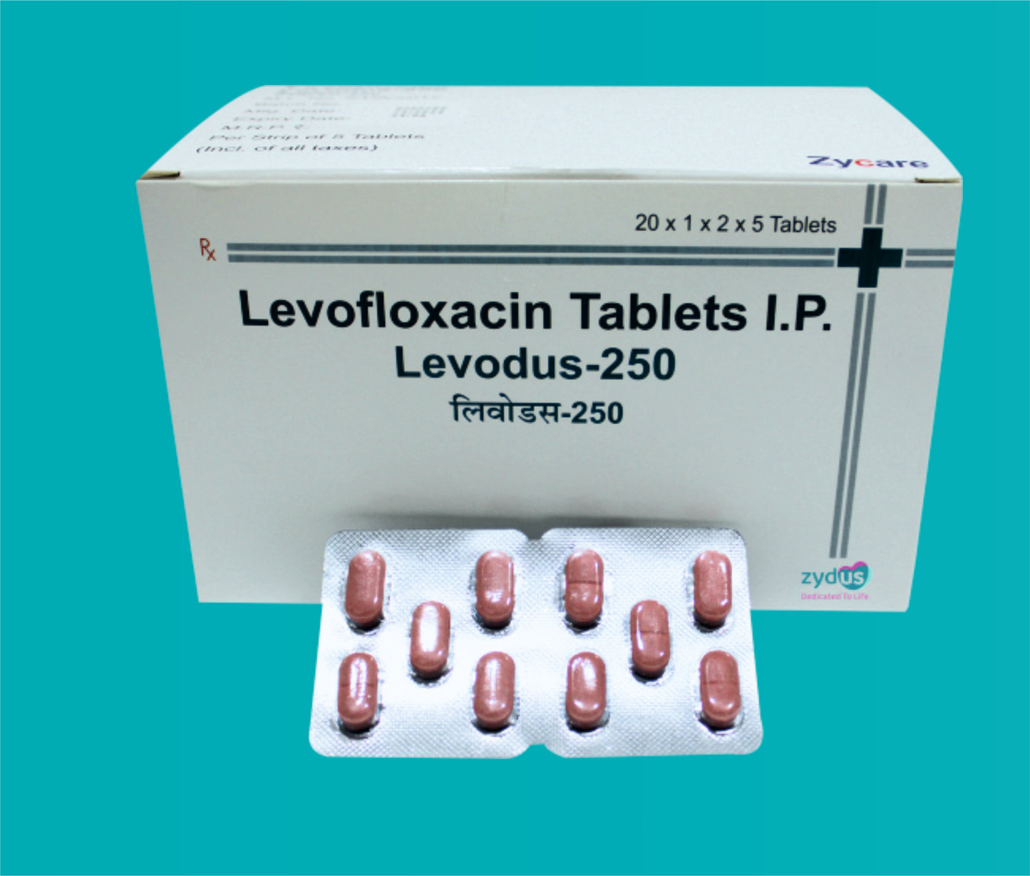 LEVODUS 250 TAB 20x2x5 ( Levofloxacin 250 mg. ) by Zydus