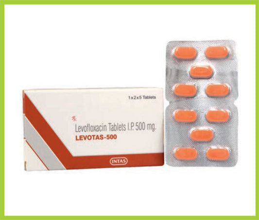 LEVOTAS-500 5 TAB ( Levofloxacin 500  mg ) by Intas