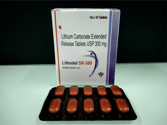 Lithium Carbonate 300 (Pr) {Rate of 10 Tab} by Dellwich