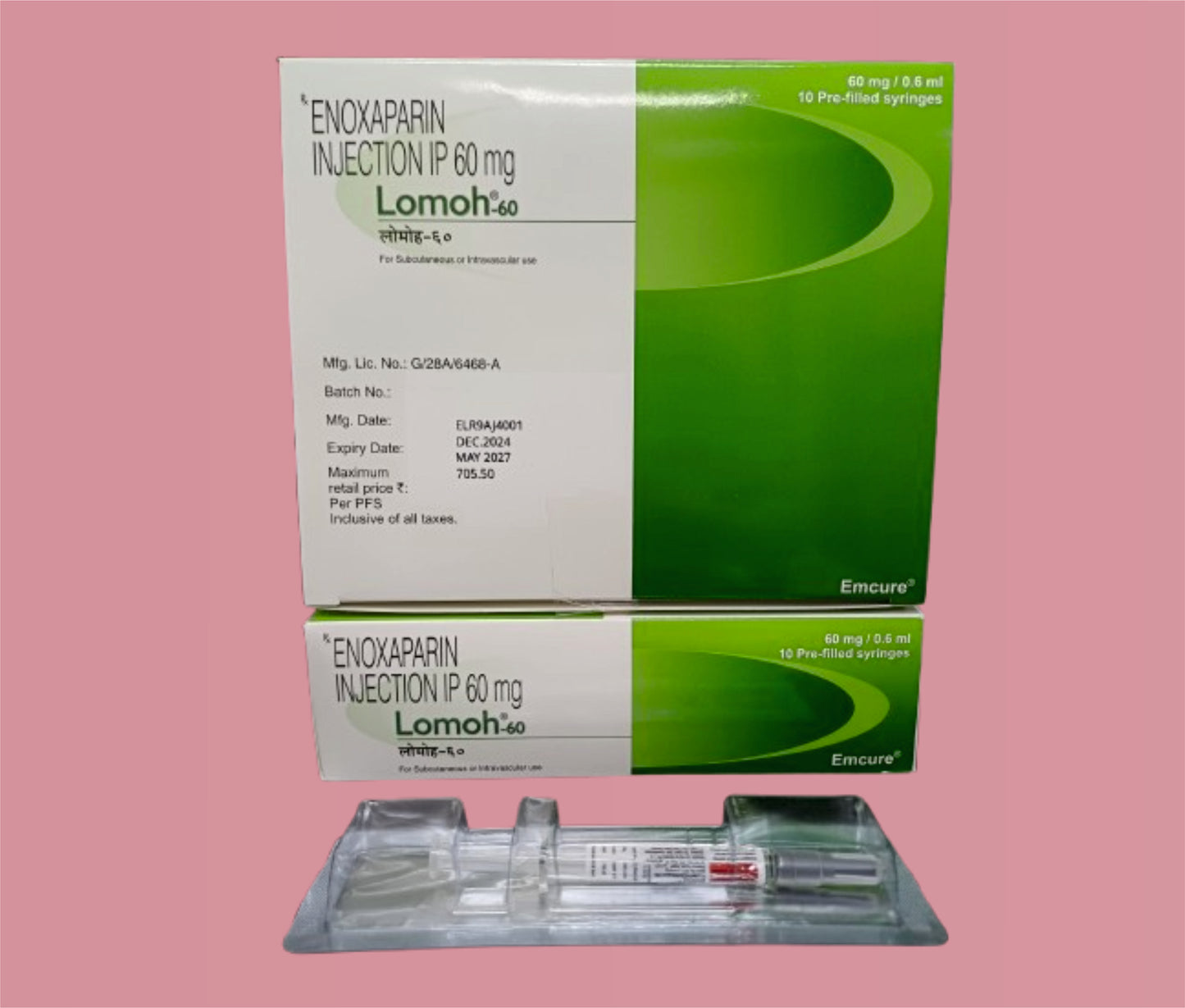 Lomoh 60 Inj ( Enoxaparin 60 Mg ) By Emcure