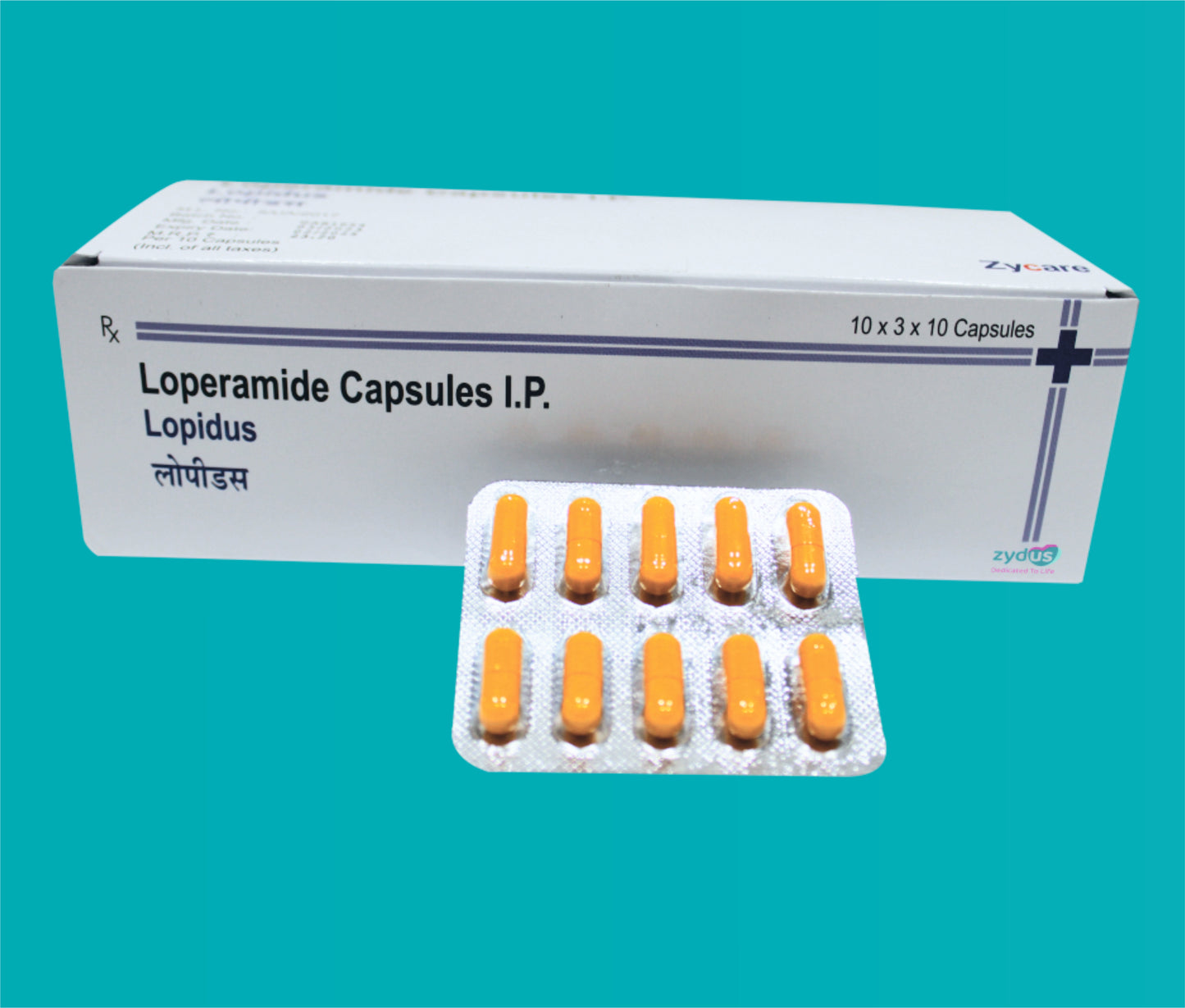 LOPIDUS CAP. 30X10 ( Each hard gelatin capsule contains:Loperamide Hydrochloride IP-2 mg ) by Zydus