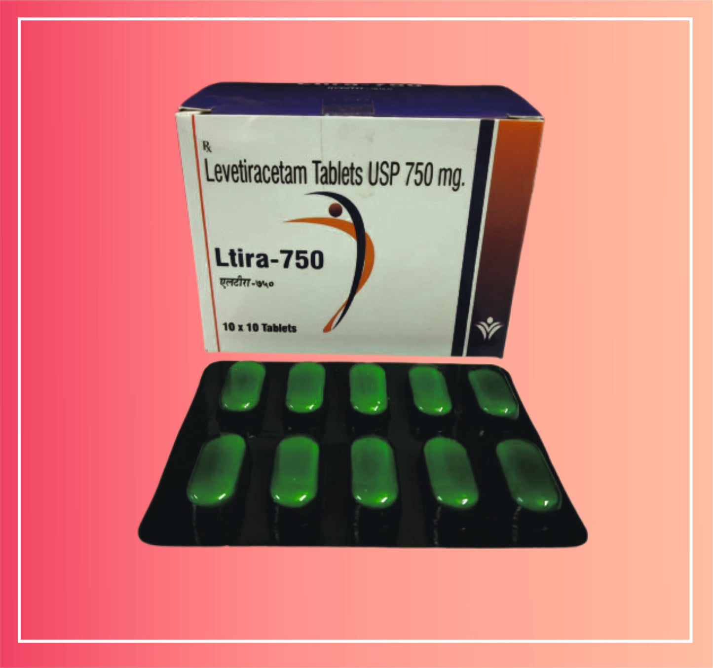 Levetiracetam 750  {Rate of 10 Tab} by Dellwich