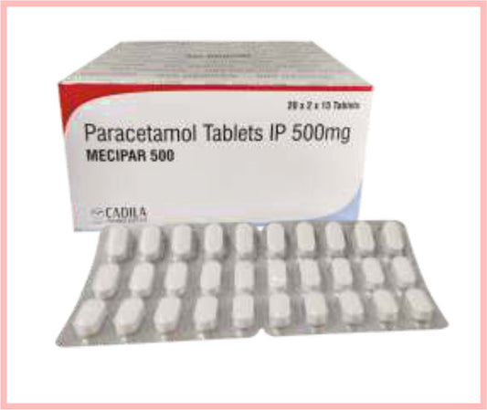 MECIPAR 500MG TAB 40X15 T 15 T ( Paracetamol Tab. 500 mg ) by Cadila