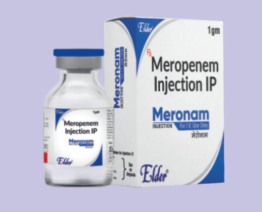 MERONAM 1GM VIAL VIAL ( Meropenem Trihydrate 1GM
 ) by Elder