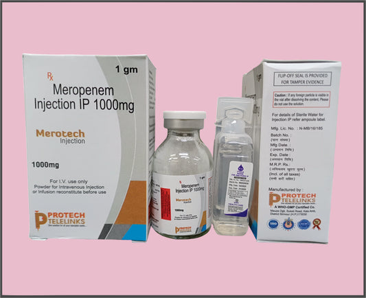 Meropenem 1 Gm (20 ML) MEROTECH-1000 by Protech