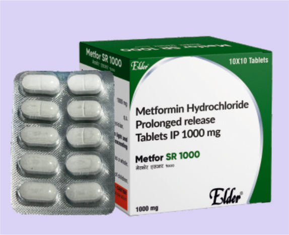 METFOR 1000 SR TABS 10'S ( Metformin SR 1000 MG
 ) by Elder