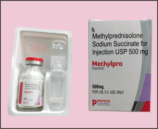 Methyprednisolone Sodium Succinate 500Mg (20 ML) METHYLPRO-500 by Protech