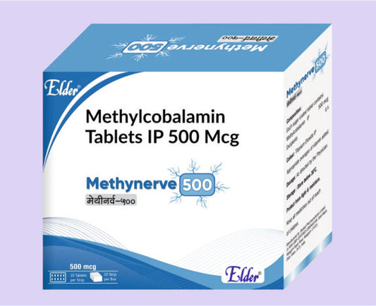 METHYNERVE 500 TABS 10'S ( Methylcobalamine 500 MCG
 ) by Elder
