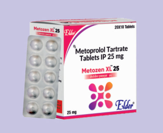METOZEN XL 25 TABS 10'S ( Metoprolol 25 MG Extended Release
 ) by Elder