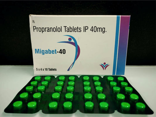 Propranolol Hcl 40 {Rate of 10 Tab} by Dellwich