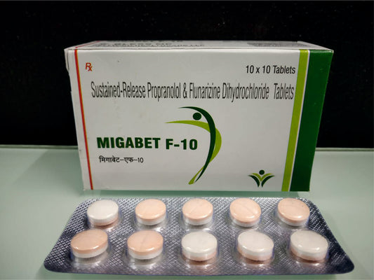 Propranolol 40, Flunarizine Di Hcl 10 {Rate of 10 Tab} by Dellwich