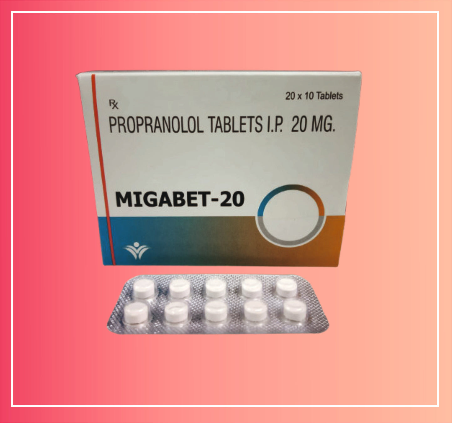 Propranolol Hcl 20 {Rate of 10 Tab} by Dellwich