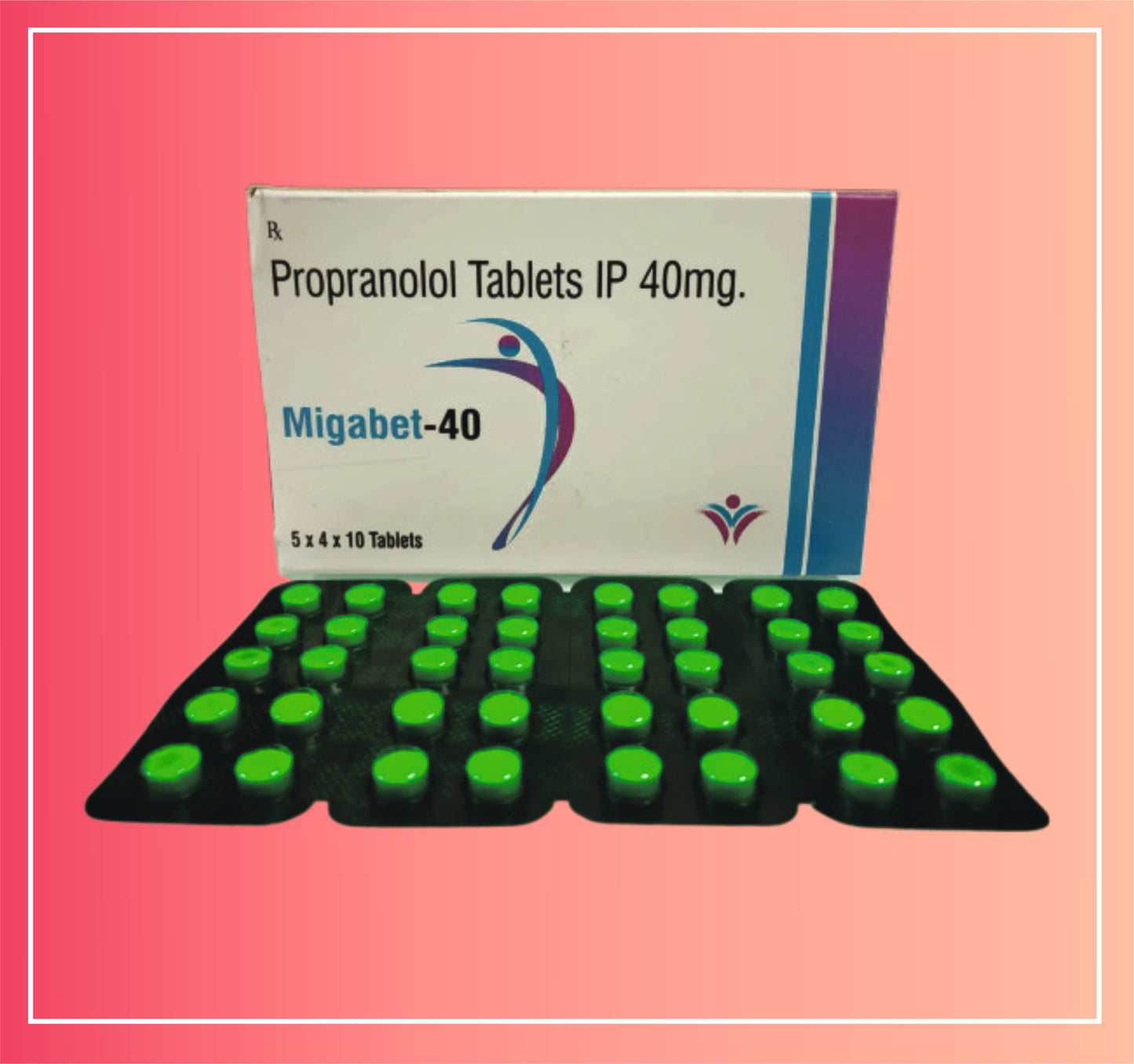 Propranolol Hcl 40 {Rate of 10 Tab} by Dellwich