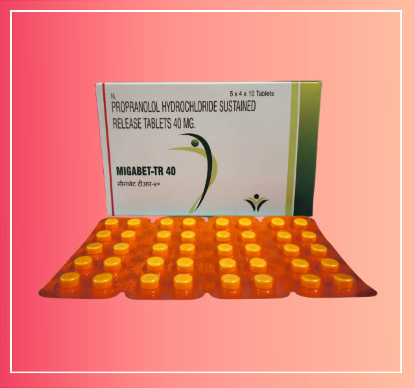 Propranolol Hcl 40 (Sr) {Rate of 10 Tab} by Dellwich