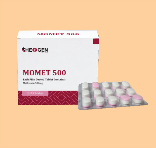 MOMET 500  (10x15) Each Film Coated Tablet Contains:  Metformin 500mg by Theon