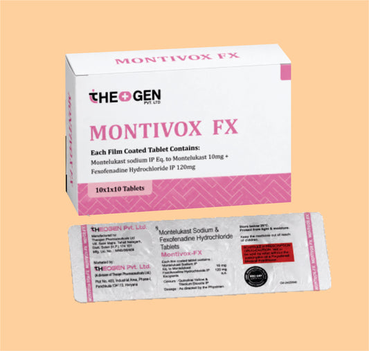 MONTIVOX FX TAB  (10x1x10 ) Each Film Coated Tablet Contains: Montelukast sodium IP Eq. to Montelukast 10mg + Fexofenadine Hydrochloride IP 120mg by Theon