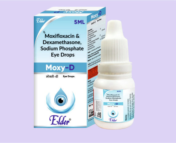 MOXY D EYE DROPS 5 ML ( Moxifloxacin 0.5%, Dexa 0.05% ) by Elder