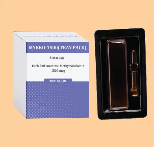 MYKKO-1500(TRAY PACK) (10X10X2ML) Each 2ml contains : Methylcobalamin 1500 mcg by Theon