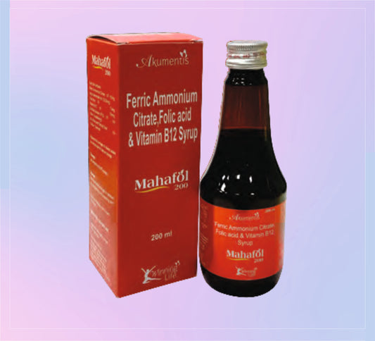 Mahafol 200Ml 1X200 ML Iron 22.55 Mg + Folic Acid 1.5 Mg + Vitamin B12 15 Mcg   by Akumentis