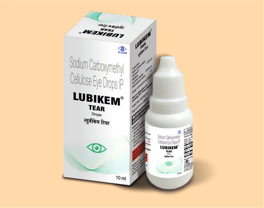 Lubikem Tear Drops (10Ml) 10 ml Carboxymethylcellulose Sodium 0.5% w/v by Alkem1