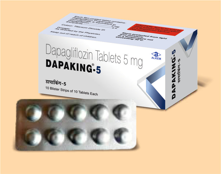 DAPAKING 5 TABLETS (10'S)  Dapagliflozin 5 mg  by Alkem1