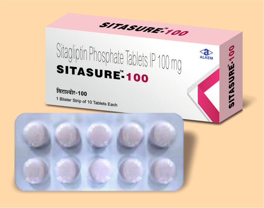 Sitasure 100 Tablets 10's Sitagliptin 100 mg by Alkem1