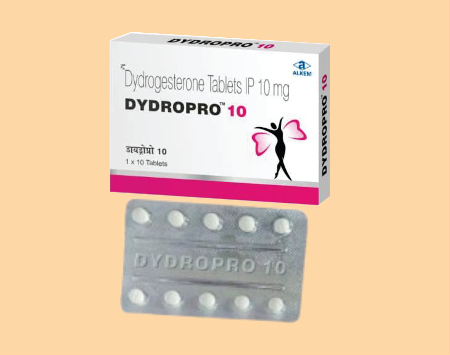 DYDROPRO 10 TABLETS (10'S) Dydrogesterone 10 mg by Alkem1