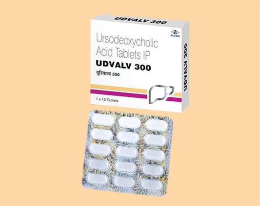 UDVALV - 300 Tablets  (15's)  Ursodeoxycholic Acid 300 mg  by Alkem1