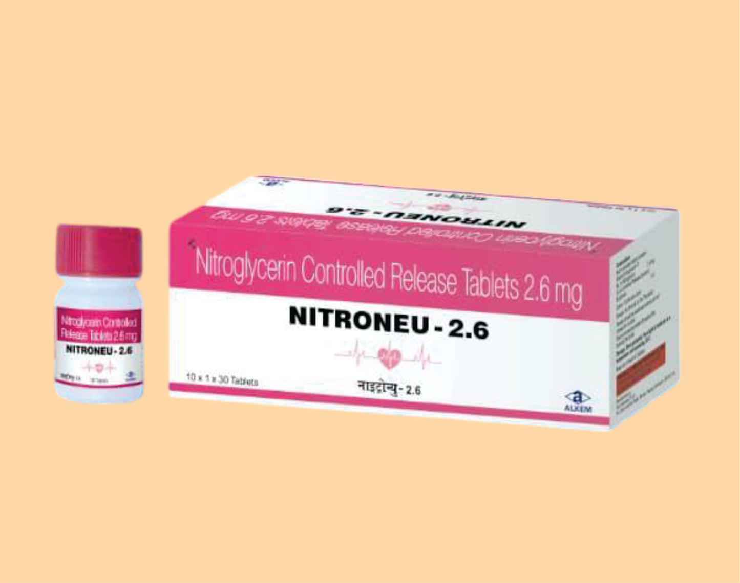 NIITONEU - 2.6 Tablets (30's)  Nitroglycerin 2.6 mg  by Alkem1
