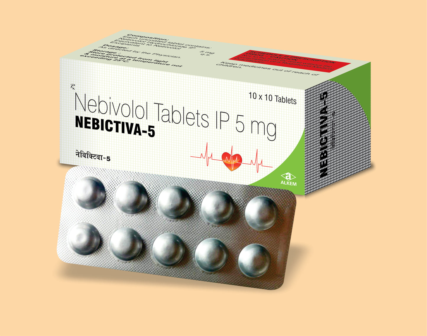NEBICTIVA 5 TABLETS (10'S) (10'S) Nebivilol 5 mg Tab by Alkem1