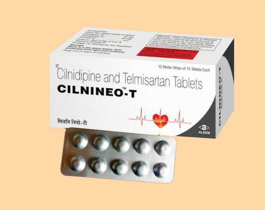 Cilnineo - T Tablets (10'S) (10'S) Cilnidipine 10 Mg, Telmisartan 40 Mg Tab By Alkem1