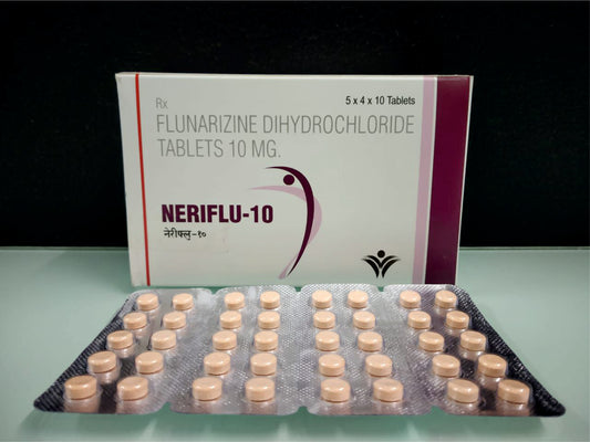 Flunarizine Di Hcl 10 {Rate of 10 Tab} by Dellwich