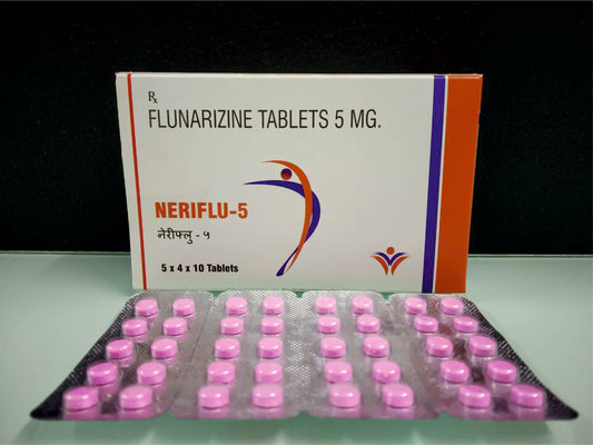 Flunarizine Di Hcl 5 {Rate of 10 Tab} by Dellwich