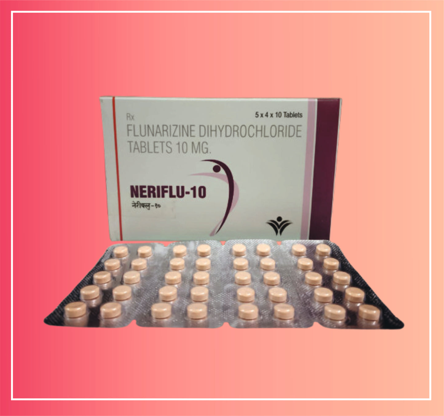 Flunarizine Di Hcl 10 {Rate of 10 Tab} by Dellwich