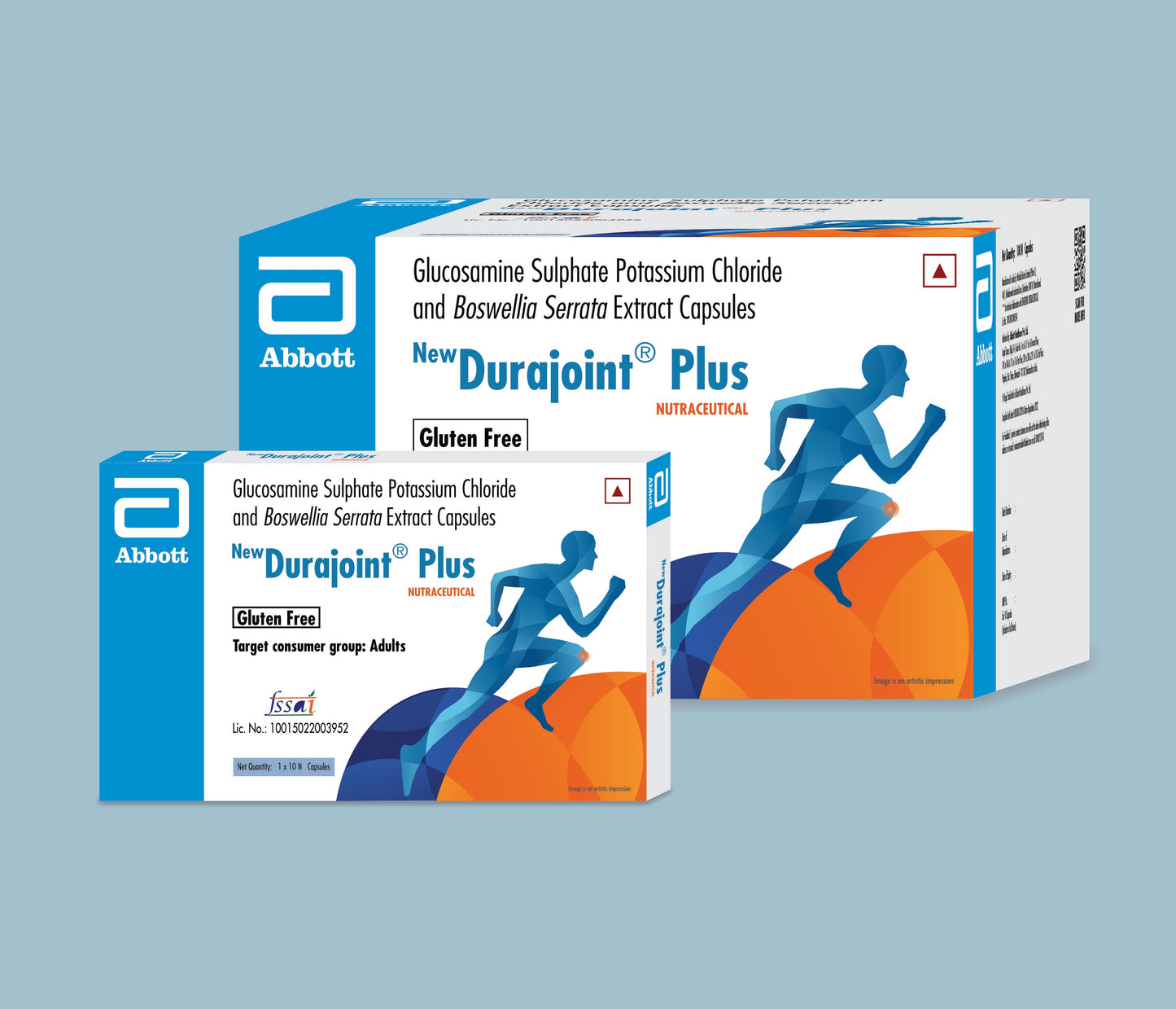NEW DURAJOINT PLUS CAPSULES 10Caps ( Glucosamine Sulphate 564mg & Boswellia Serrata 60mg ) by Abbott