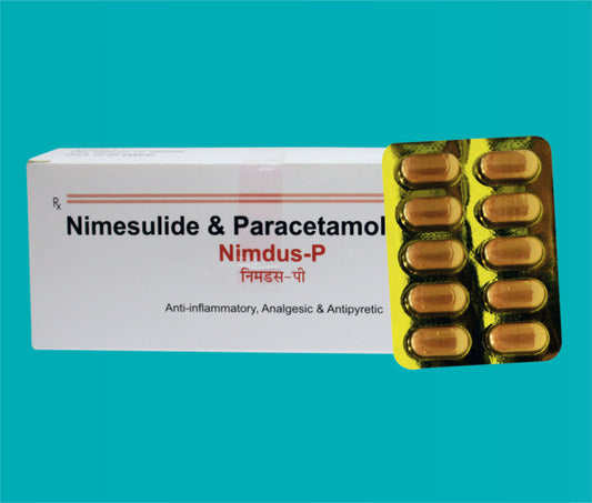 NIMDUS-P TAB (YELLOW) 
BLISTER PACK 20X10 ( Nimesulide B.P. 100mg.Paracetamol I.P. 325 mg. ) by Zydus