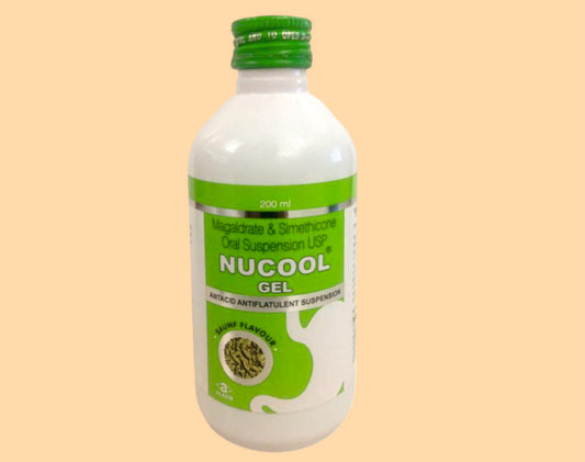 Nucool Gel (170Ml) pack 170Ml ( Magaldrate 400 Mg + Simethicone 20 Mg (170Ml) ) by Alkem1