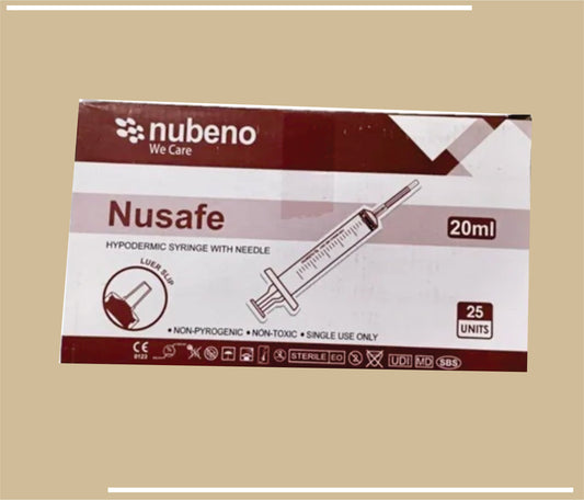NUBENO SYRINGE 20 ML (21G/22/23/24 G*1") RIBBON PACK by Nubeno